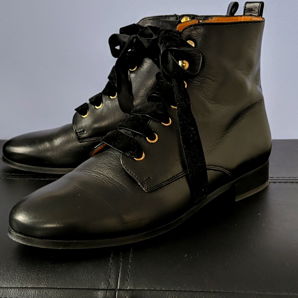 Sezane Eugenie Smooth Black Boots
